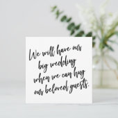 我々が白い延期されたカードを抱き締め結婚ることができる場合 招待状 (スタンド正面)