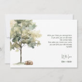 我々が真摯に待つことができるウッドランド動物 | 横 サンキューカード (裏面)