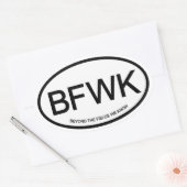 我々が知っている分野を超えて 楕円形シール (封筒)