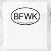 我々が知っている分野を超えて 楕円形シール (バッグ)