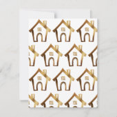 我々が移動した小さな家金ゴールドと白いカード 招待状 (正面)