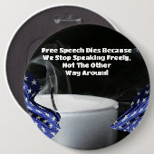 我々が自由に過ごすたストップめ話に言論が絶える 缶バッジ (正面&裏面)