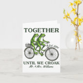 我々が自転車でカエルを鳴らすまおもしろいで カード (黄色い花)