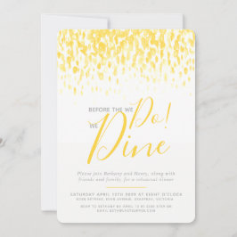 我々が行う前に晴れた黄色のダブアートリハーサルのディナー 招待状