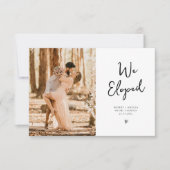 我々が駆け落ちた結婚トレンディー サンキューカード (正面)