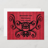 我々が駆け落ちビクトリアンしたゴシック様式のロマンス赤黒 案内ポストカード (正面/裏面)