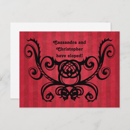 我々が駆け落ちビクトリアンしたゴシック様式のロマンス赤黒 案内ポストカード (正面/裏面)