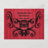 我々が駆け落ちビクトリアンしたゴシック様式のロマンス赤黒 案内ポストカード (正面)