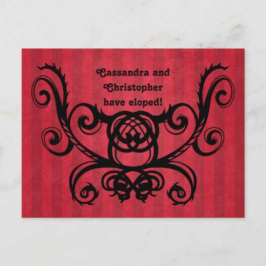 我々が駆け落ちビクトリアンしたゴシック様式のロマンス赤黒 案内ポストカード (正面)