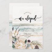 我々が駆け落とした熱帯ビーチフローラプロテア 招待状 (正面/裏面)