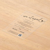 我々が駆シンプルけ落ち宣言QRコード アクリル招待状 (レイダウン)