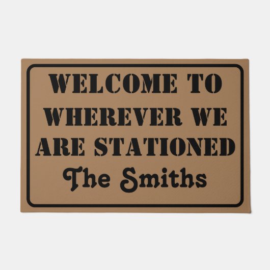 我々が駐在する場所へようこそ ドアマット (正面)