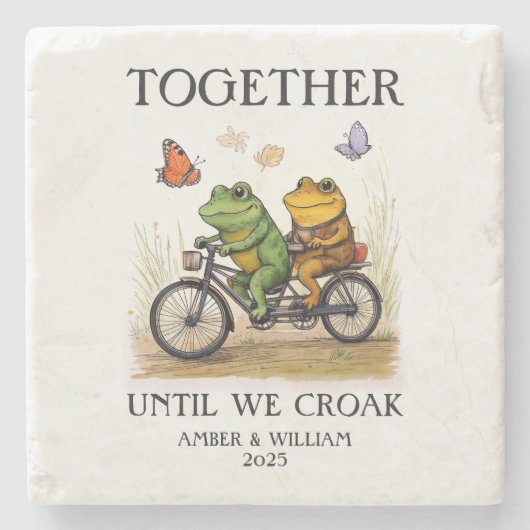 我々が鳴るまで一緒にパーソナライズされた ストーンコースター (正面)