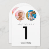 我々がAge Photosのテーブ結婚ル番号だった時 招待状 (正面/裏面)