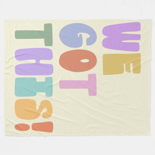 我々こ得の引用文感動的かわいいパステル フリースブランケット (正面(横))