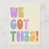 我々こ得の引用文感動的かわいいパステル ポストカード (正面)