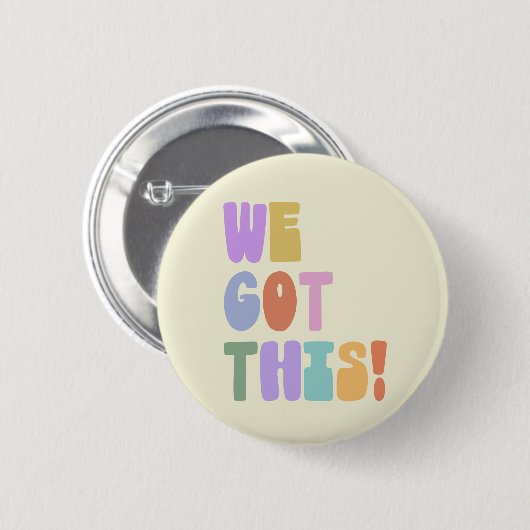 我々こ得の引用文感動的かわいいパステル 缶バッジ (正面&裏面)