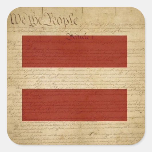 我々すべての人=平等 スクエアシール (正面)