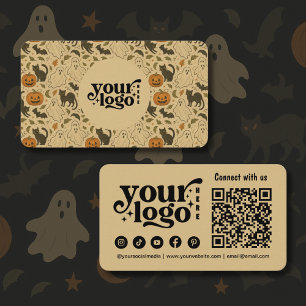 我々との接続ヴィンテージ不気味ハロウィーン 名刺