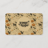 我々との接続ヴィンテージ不気味ハロウィーン 名刺 (正面)