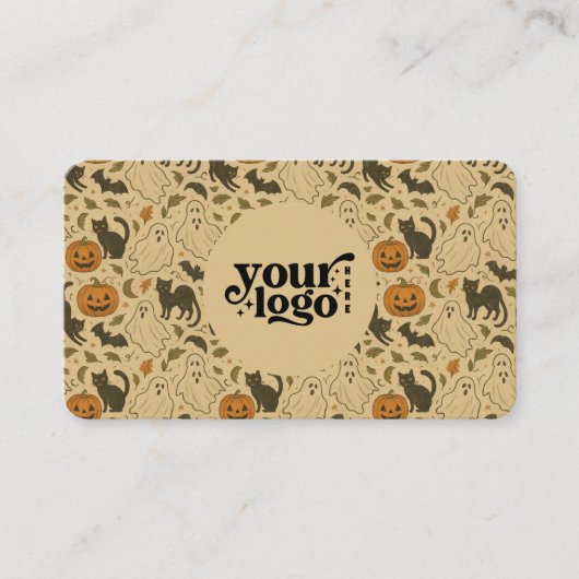 我々との接続ヴィンテージ不気味ハロウィーン 名刺 (正面)