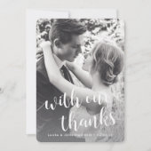 我々と共感謝していに | 写真ありがとう(バックメッセージ付き) サンキューカード (正面)