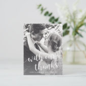 我々と共感謝していに |結婚さんの写真 ポストカード (スタンド正面)