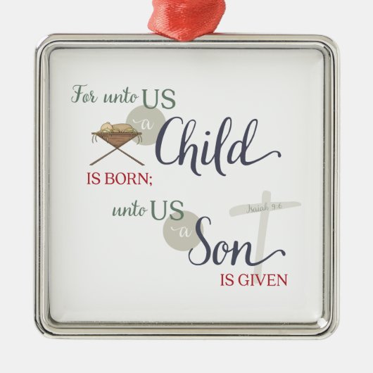 我々にとって子供は生まれ メタルオーナメント (正面)