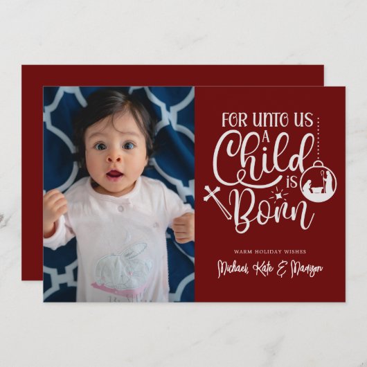 我々にとって子供は生まれ |写真の追加 シーズンカード (正面/裏面)