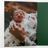 我々にとって子供は生まれ |写真の追加 三つ折りクリスマスカード (内部最初)