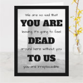 [我々に死ぬ]同僚おもしろいの大離れきな カード (黄色い花)