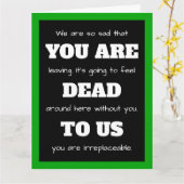 [我々に死ぬ]従業員おもしろいの大離れきな カード (黄色い花)