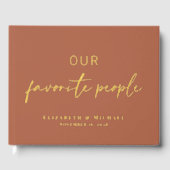 我々のお気に入りの人々写真テラコッタ結婚の ゲストブック (正面)