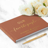 我々のお気に入りの人々写真テラコッタ結婚の ゲストブック