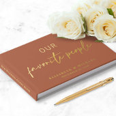 我々のお気に入りの人々写真テラコッタ結婚の ゲストブック