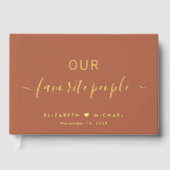 我々のお気に入りの民テラコッタ結婚の ゲストブック (正面)