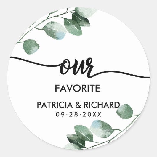 我々のお気に入りの緑結婚園の ラウンドシール (正面)