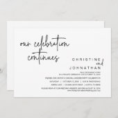 我々のお祝いは続結婚き、の駆け落ちパーティー 招待状 (正面/裏面)