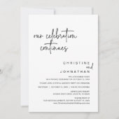 我々のお祝いは続結婚き、の駆け落ちパーティー 招待状 (正面)