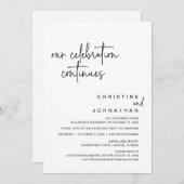 我々のお祝いは続結婚き、の駆け落ちパーティー 招待状 (正面/裏面)