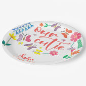 我々のかわいこちゃんは…フローラ子供の誕生日パーティー ペーパープレート (アングル)