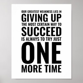 我々のもっとも偉大弱点 |やる気を起こさせる引用文 ポスター