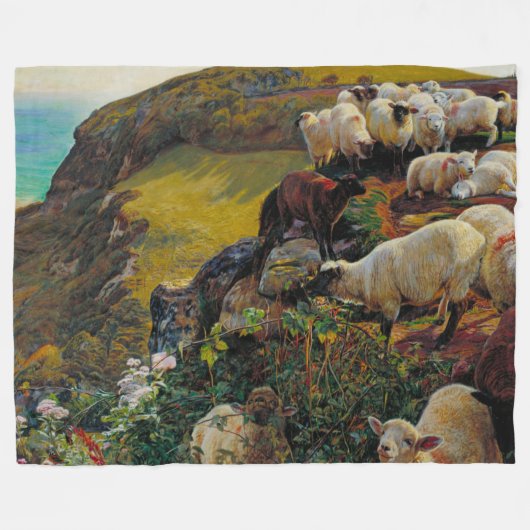 我々のイギリスの沿岸か牧羊のウィリアム・ホルマン フリースブランケット (正面(横))