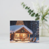 我々のウッドキャビンには雪が降っている シーズンポストカード (スタンド正面)