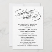 我々のエレガント脚本を卒業した |卒業招待状 招待状 (裏面)