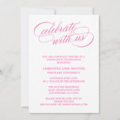 我々のエレガント脚本を卒業した |卒業招待状 招待状 (裏面)