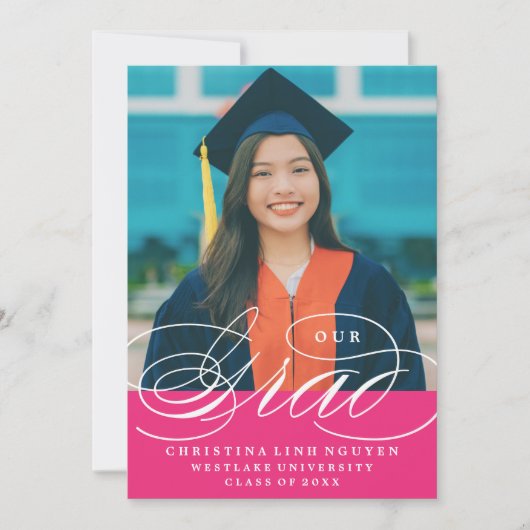 我々のエレガント脚本を卒業した |卒業招待状 招待状 (正面)