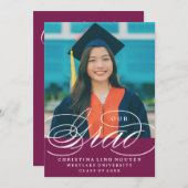 我々のエレガント脚本を卒業した |卒業招待状 招待状 (正面/裏面)