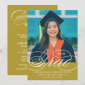 我々のエレガント脚本を卒業した |卒業招待状 招待状 (正面/裏面)