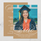 我々のエレガント脚本を卒業した |卒業招待状 招待状 (正面/裏面)